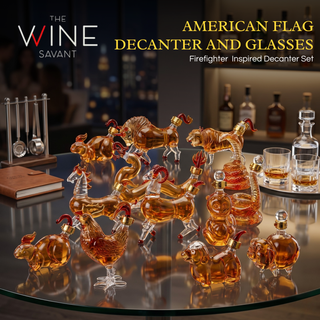 12 Chinese Zodiac Wine Whiskey Decanter Set Set Of 12 Miniature Hand Blown Decanters New Year Table