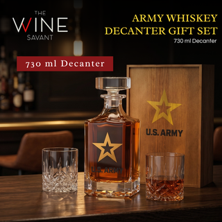 Army Whiskey Decanter Gift Set | 730mL Decanter 2 Whiskey