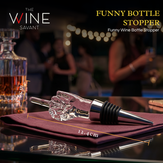 Unique Wine Bottle Stopper Funny Wine Cork Beverage Bottle Sealer Middle Finger Shaped Gag Gift For