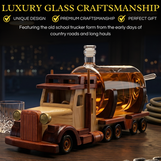 Truck Trucker Whiskey Decanter For Bourbon Scotch Or Whiskey Fathers Gift 1000ML 18l By The Wine Sav