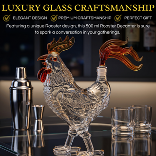 Chicken Whiskey And Wine Decanter Premium Barware Gift Elegant Drinkware Collection