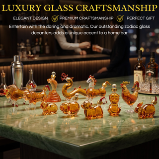 12 Chinese Zodiac Wine Whiskey Decanter Set Set Of 12 Miniature Hand Blown Decanters New Year Table