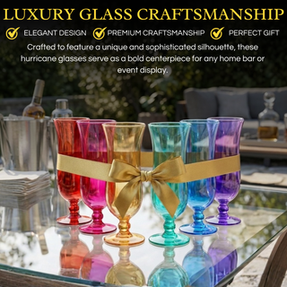 Unbreakable Color Hurricane Glasses Set Of 6 100 Tritan Drinkware 14 Oz Acrylic Dishwasher Safe Shat