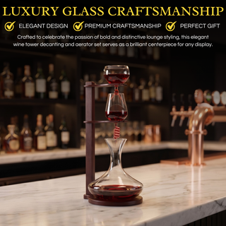Wine Tower Decanting Aerator Set By 22 H 2250ML Wine Whiskey Decanter Set Carafe Imp