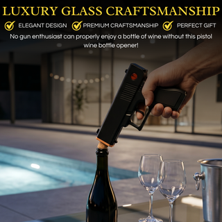 Electric Gun Wine Corkscrew Bottle Opener Rechargeable Holster Base