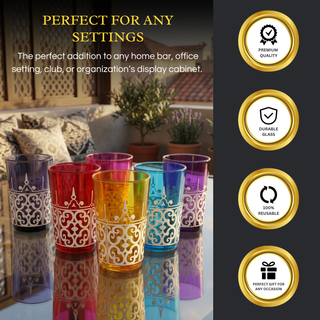 Moroccan Glasses Artisan Hand Made Multipurpose 170 Ml 6 Oz Tea Coffee And Wine Moroccan Hot Cold Tu