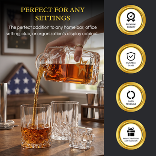 Army Whiskey Decanter Gift Set | 730mL Decanter 2 Whiskey