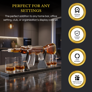 Rifle M16 Gun Decanter Premium Barware Gift Elegant Drinkware Collection