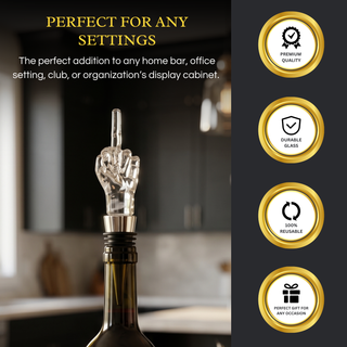 Unique Wine Bottle Stopper Funny Wine Cork Beverage Bottle Sealer Middle Finger Shaped Gag Gift For