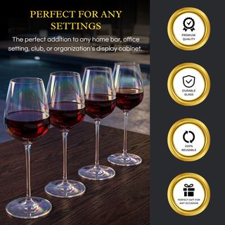 Iridescent Luster Large Radiance Wine Glasses Premium Barware Gift
