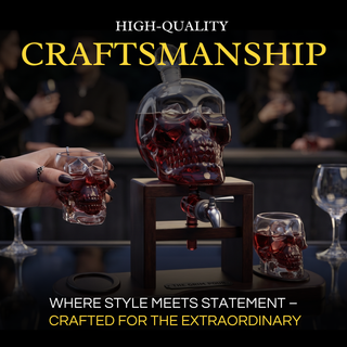 Skull Whiskey 750ML Decanter Set Premium Barware Gift Elegant Drinkware Collection