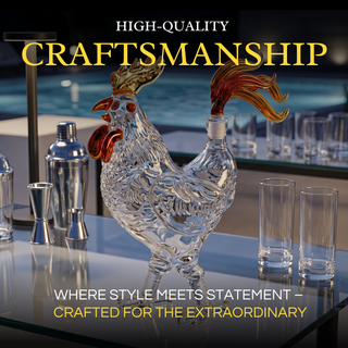 Chicken Whiskey And Wine Decanter Premium Barware Gift Elegant Drinkware Collection