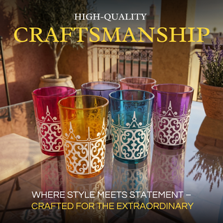 Moroccan Glasses Artisan Hand Made Multipurpose 170 Ml 6 Oz Tea Coffee And Wine Moroccan Hot Cold Tu