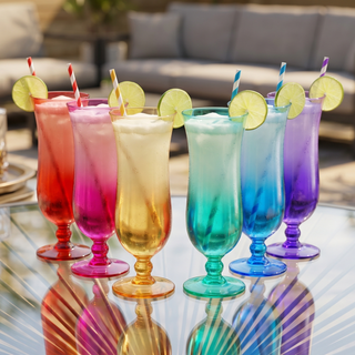 Unbreakable Color Hurricane Glasses Set Of 6 100 Tritan Drinkware 14 Oz Acrylic Dishwasher Safe Shat