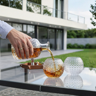 Golf Whiskey Glasses Set Of 2 15 Oz Golf Ball Shaped Old Fashioned Liquor Cocktail Glass Crystal Uni