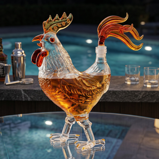 Chicken Whiskey And Wine Decanter Premium Barware Gift Elegant Drinkware Collection