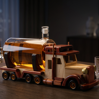 Truck Trucker Whiskey Decanter For Bourbon Scotch Or Whiskey Fathers Gift 1000ML 18l By The Wine Sav