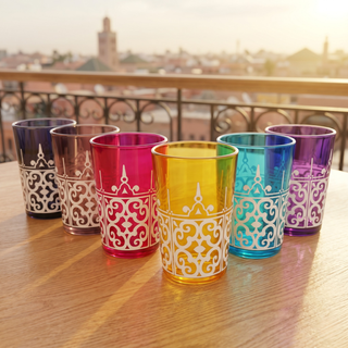 Moroccan Glasses Artisan Hand Made Multipurpose 170 Ml 6 Oz Tea Coffee And Wine Moroccan Hot Cold Tu
