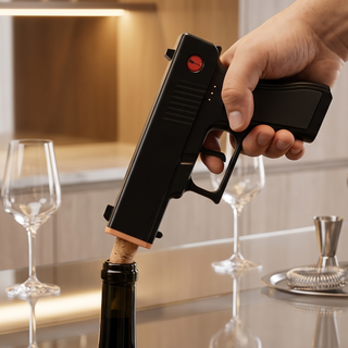 Electric Gun Wine Corkscrew Bottle Opener Rechargeable Holster Base