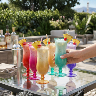 Unbreakable Color Hurricane Glasses Set Of 6 100 Tritan Drinkware 14 Oz Acrylic Dishwasher Safe Shat