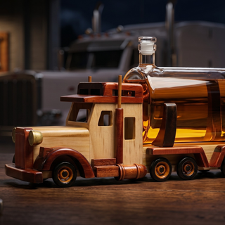 Truck Trucker Whiskey Decanter For Bourbon Scotch Or Whiskey Fathers Gift 1000ML 18l By The Wine Sav