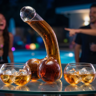 Penis Whiskey Decanter With Two Whiskey Glasses Unique Funny Glass Container For Scotch Tequila Bran