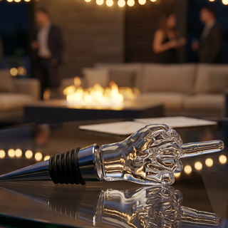 Unique Wine Bottle Stopper Funny Wine Cork Beverage Bottle Sealer Middle Finger Shaped Gag Gift For