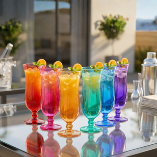 Unbreakable Color Hurricane Glasses Set Of 6 100 Tritan Drinkware 14 Oz Acrylic Dishwasher Safe Shat