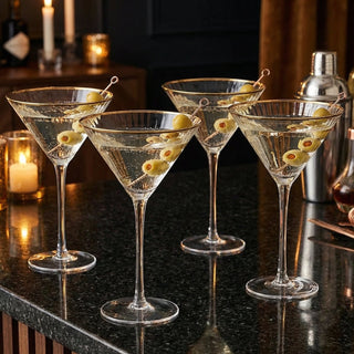 Gold Rim Glasses 10 Oz Set Of 4 Gold Rim Classic Manhattan Glasses For Martini Cocktails Champagne W