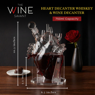 Heart Decanter Whiskey Wine Decanter Set By Organ Aerator Funny Gift For That Someon