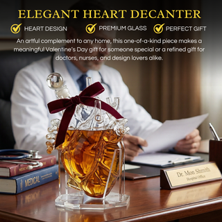 Heart Decanter Whiskey Wine Decanter Set By Organ Aerator Funny Gift For That Someon