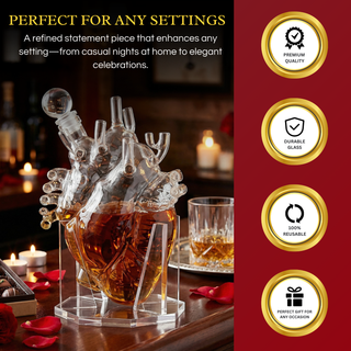 Heart Decanter Whiskey Wine Decanter Set By Organ Aerator Funny Gift For That Someon