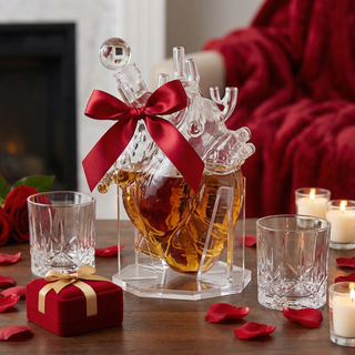 Heart Decanter Whiskey Wine Decanter Set By Organ Aerator Funny Gift For That Someon