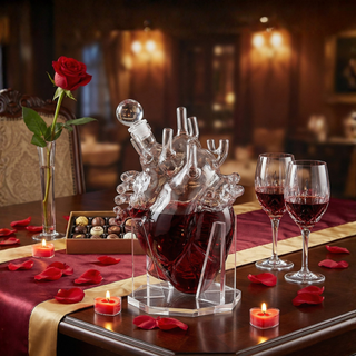Heart Decanter Whiskey Wine Decanter Set By Organ Aerator Funny Gift For That Someon