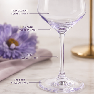 Make Your Own Set Wine Glass Single Colorful Purple Colored Large 12 Oz Glass Unique Italian Style T