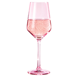 Make Your Own Set Wine Glass Single Colorful Magenta Colored Large 12 Oz Glass Unique Italian Style