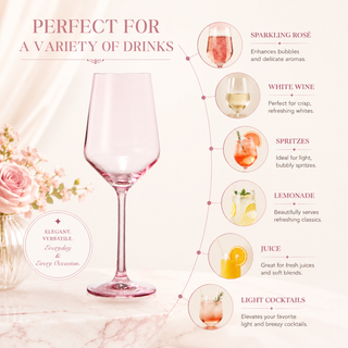 Make Your Own Set Wine Glass Single Colorful Magenta Colored Large 12 Oz Glass Unique Italian Style