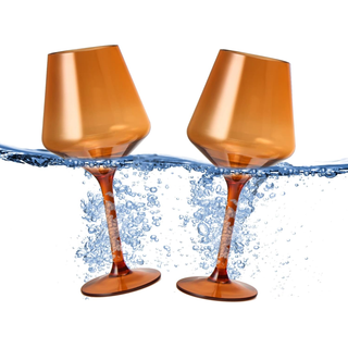 Floating Wine Glasses For Pool Set Of 2 15 Oz Shatterproof Poolside Wine Glasses Tritan Plastic Reus