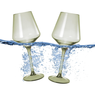 Floating Wine Glasses For Pool Set Of 2 15 Oz Shatterproof Poolside Wine Glasses Tritan Plastic Reus