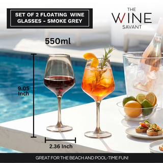Floating Wine Glasses For Pool Set Of 2 15 Oz Shatterproof Poolside Wine Glasses Tritan Plastic Reus
