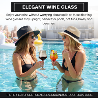 Floating Wine Glasses For Pool Set Of 2 15 Oz Shatterproof Poolside Wine Glasses Tritan Plastic Reus