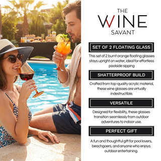 Floating Wine Glasses For Pool Set Of 2 15 Oz Shatterproof Poolside Wine Glasses Tritan Plastic Reus