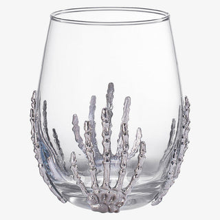 Stemless Skeleton Wine Glass Single 17OZ Halloween Skeleton Glasses 5 H Goth Gifts Skeleton Gifts Sk