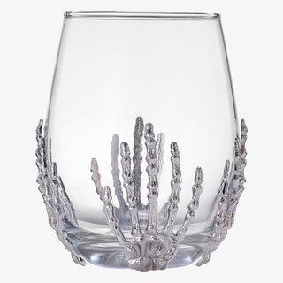 Stemless Skeleton Wine Glass Single 17OZ Halloween Skeleton Glasses 5 H Goth Gifts Skeleton Gifts Sk