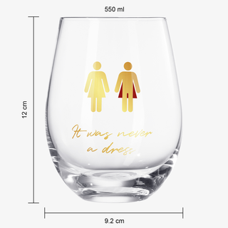 It Was Never A Dress It Was Always A Cape Wine Glass Women Empowering Feminist Mug