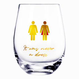It Was Never A Dress It Was Always A Cape Wine Glass Women Empowering Feminist Mug