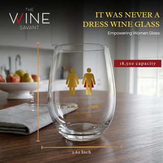 It Was Never A Dress It Was Always A Cape Wine Glass Women Empowering Feminist Mug