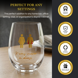 It Was Never A Dress It Was Always A Cape Wine Glass Women Empowering Feminist Mug