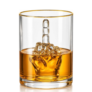 Middle Finger Gifts Whiskey Glass Single Novelty Whiskey Wine Funny Gift For That Someone You Love M