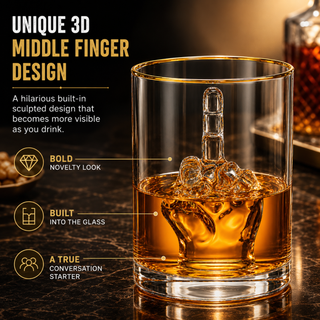 Middle Finger Gifts Whiskey Glass Single Novelty Whiskey Wine Funny Gift For That Someone You Love M